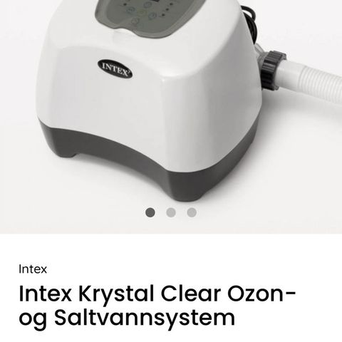 Intex Krystal Clear Ozon- og Saltvannsystem.