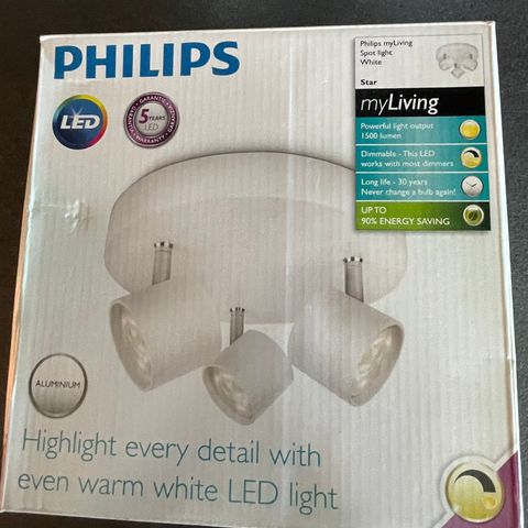 Phillips Led taklampe 2 stk