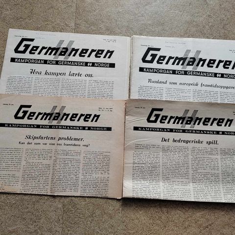 Germaneren SS aviser selges samlet