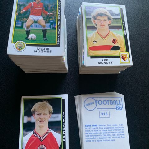 Panini England 86 klistremerker fotballkort stickers 1986 Kjøp de du mangler!