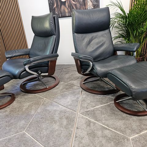 2 stk. Stressless® Aura(L) Signature lenestoler fra Ekornes: NY PRIS: 82.500,-