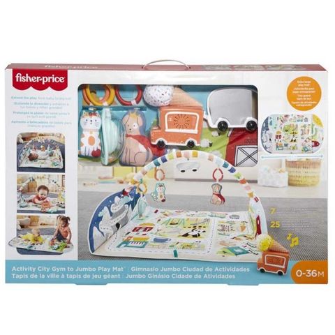 Fisher-Price 2-i-1 Babygym og Jumbo lekematte