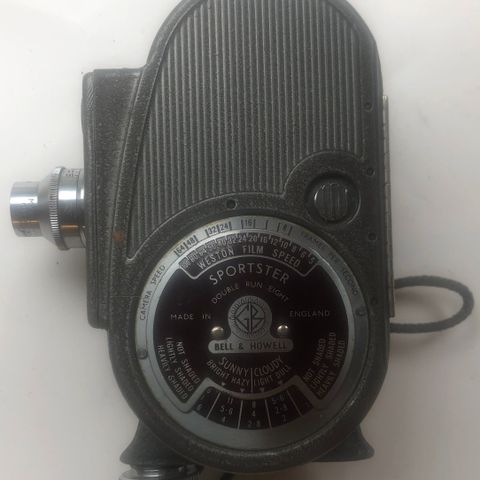 Vintage Bell & Howell Sportster 8mm filmkamera anno 1939  kr. 150.-