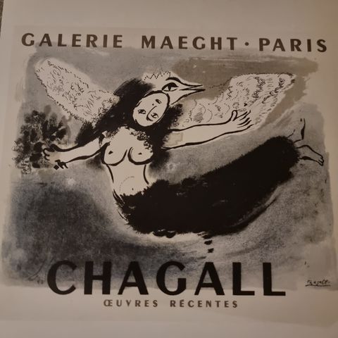 Marc Chagall lithograph poster, 1959