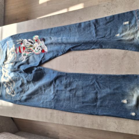 Orginal drit kul ed hardy bukse fra 90tallet