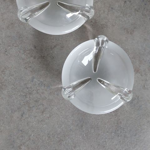 Glass askebeger , 2 stk