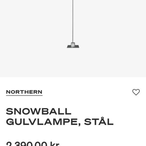 Snowball gulvlampe i stål