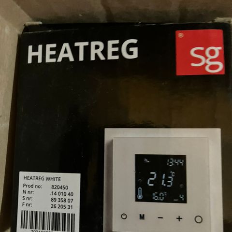 SG heatreg termostat