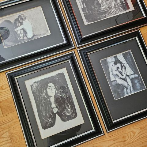 4 bilder/trykk av Edvard Munch