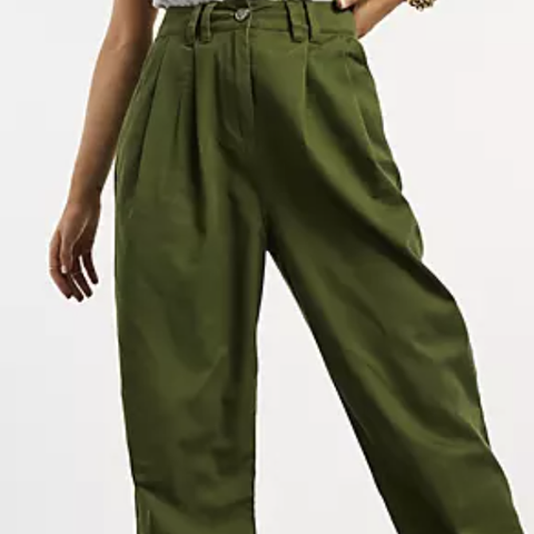 ASOS army high waist bukser str 36 lite brukt 100 % bomull