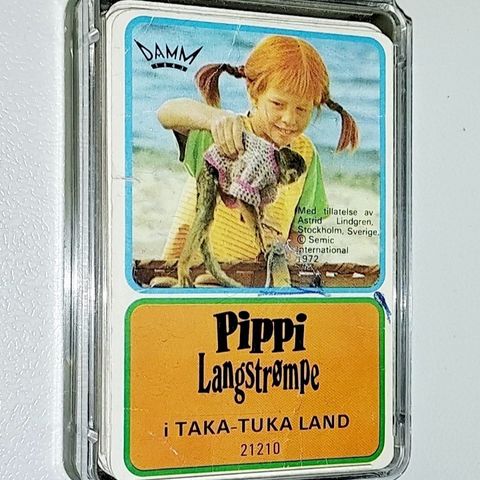 37 DAMM FIRKORT.PIPPI LANGSTRØMPE I TAKA-TUKA LAND.