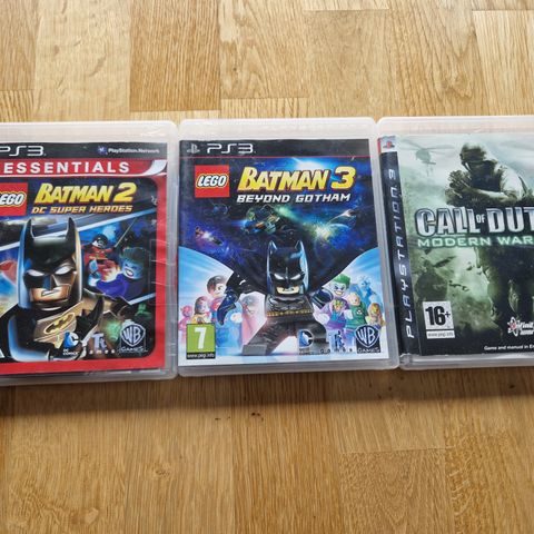 Playstation 3 spill selges samlet (Lego Batman 2 & 3 + CoD Modern Warfare)