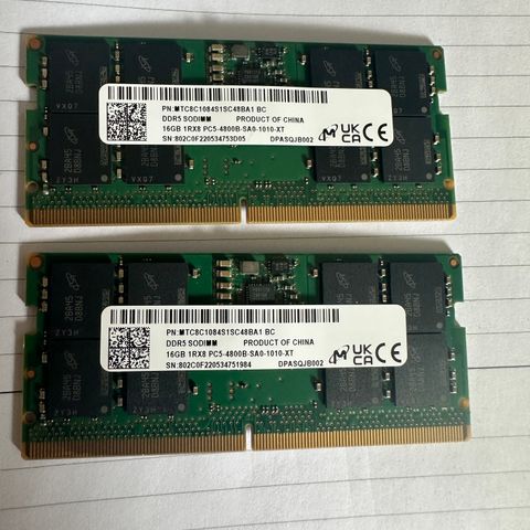 DDR5 4800MHz 32GB (2x16GB) Micron MTC8C1084