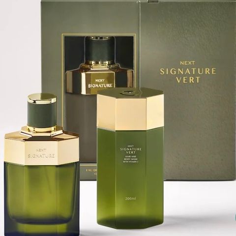 1/2 pris uåpnet gavesett: Next Signature Vert parfum 100ml + dusj/hårsjampoo