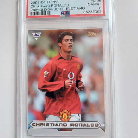 Ronaldo rookie error card psa 8