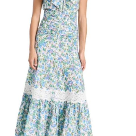 byTiMo Linen Maxi Dress Blue Blossom XS