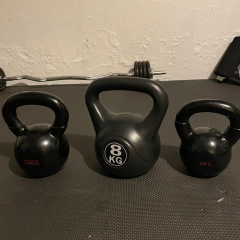 Kettlebells, selges kr 200,- pr stk