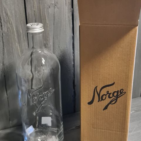 NY, ubeukt Norgesglasset Norgesflasken 1250 ml selges BILLIG!