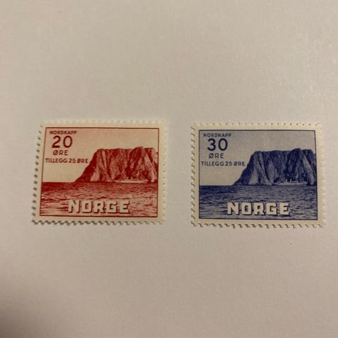 Norge  1938  NK 223-4  Postfrisk**  Nordkapp II