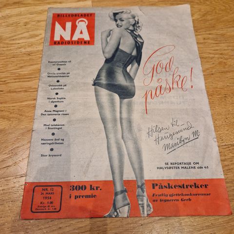 Billedbladet NÅ 1956, Marilyn Monroe, Wenche Foss, Per Aabel