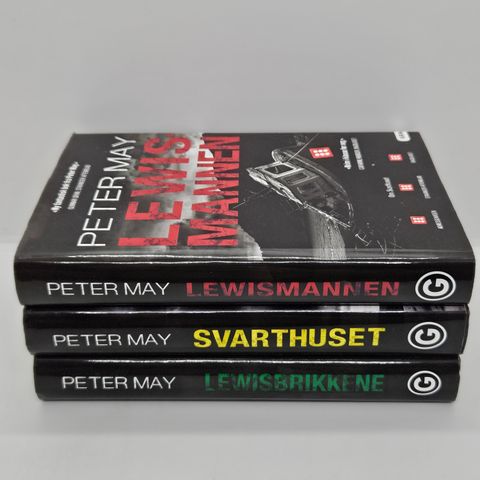 3 stk Peter May hardcover bøker