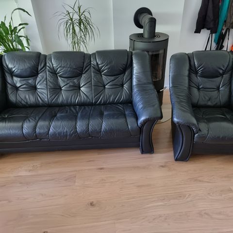 Skinn sofa 3 +1
