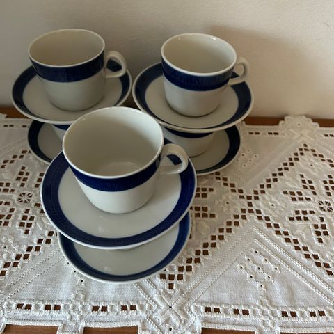 retro kaffe kopper  koka blå rørstrand kr   249 sommer salg