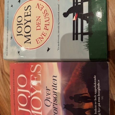 Jojo Moyes bøker selges billig, kr 20 pr bok