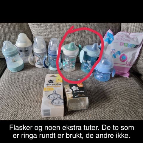 Flasker og ekstra tuter