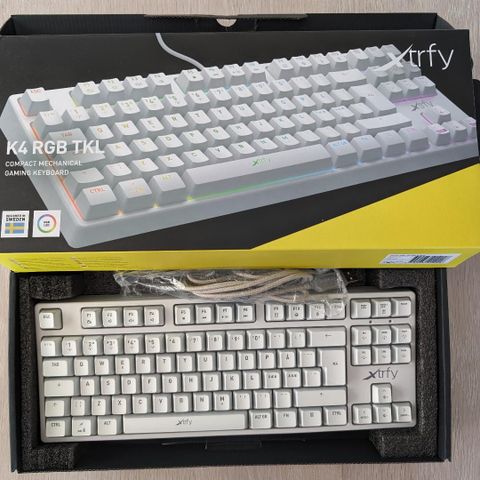 Gaming tastatur - Xtrfy K4 RGB TKL White Edition
