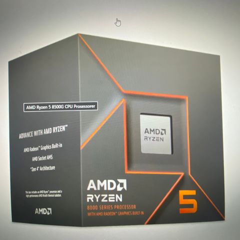 AMD RYZEN 5 8500G 5.0GHz med original kjøler