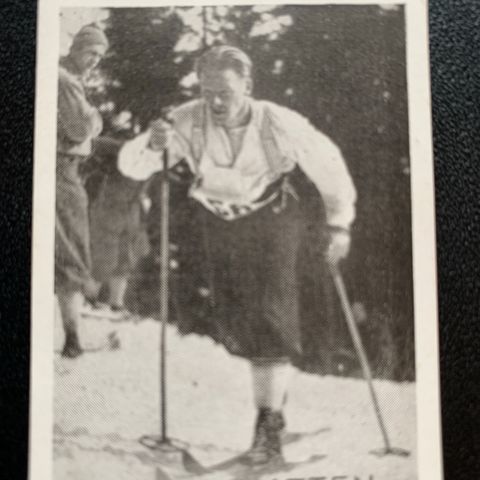 Kaare Hatten Trysil 1908 - 1983 Ski langrenn sigarettkort fra ca 1936 Cromwell