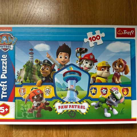 paw patrol puslespill 100 brikker