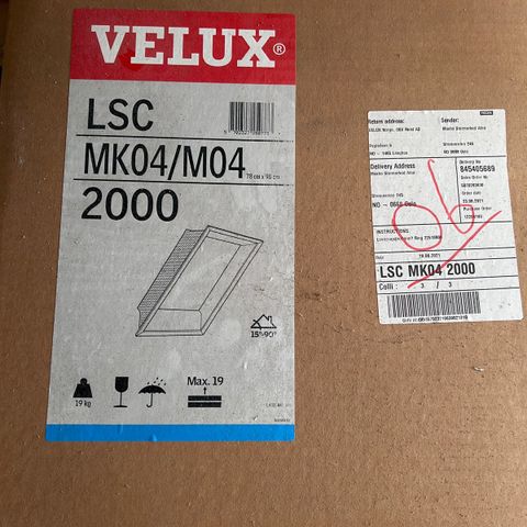 Velux utforing hvit PVC 78x98 125-400mm