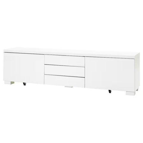 IKEA Bestå Burs TV-benk i hvit høyglans
