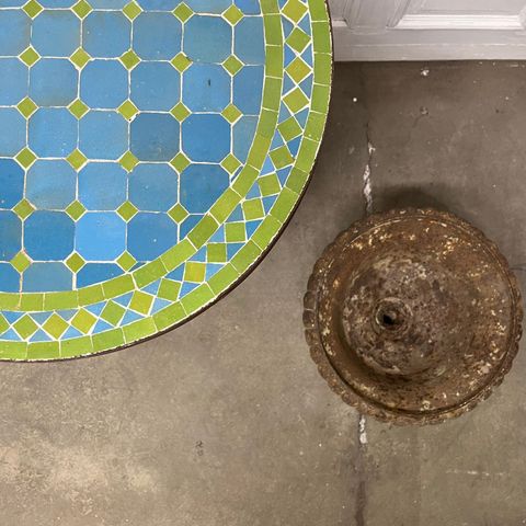 Mosaikk ute bord fra Marokko