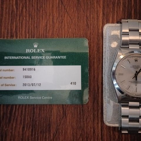 Rolex Oyster Perpetual Date, 1986, Stål, modell: 15000