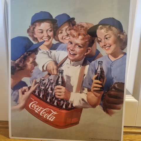 Flott Coca-Cola metallskilt