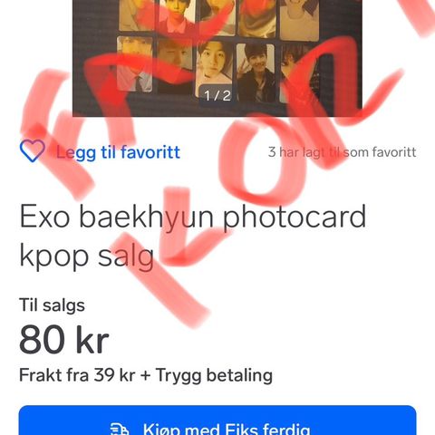 Falske Baekhyun kort, ikke kjøp av henne (kpop, EXO)