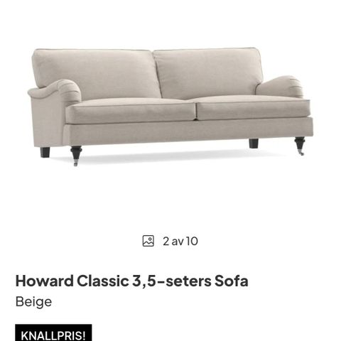 Howard Classic 3,5 seters sofa