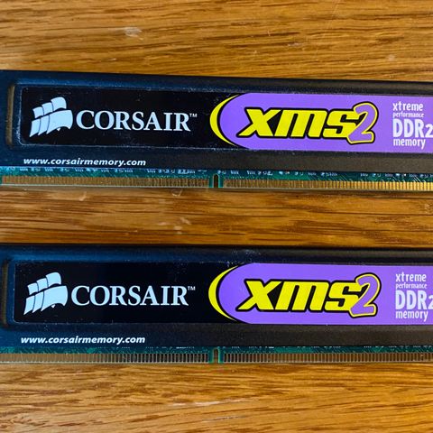 Corsair DDR2 minne 2 x 2GB - 800 MHz