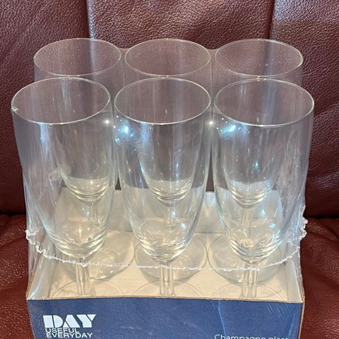 Glass/vinglass/champagneglass 15 cl. 6 pk. Flere pakker.