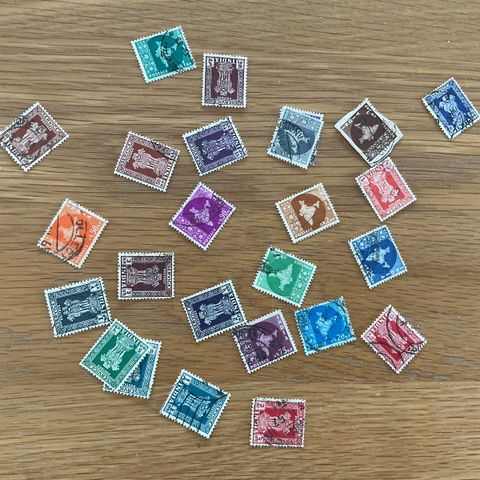 Eldre indiske frimerker gis bort