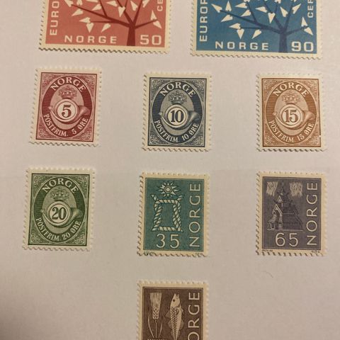 Norge  1962-1965  NK** 511-16 520 526 528 Postfrisk**