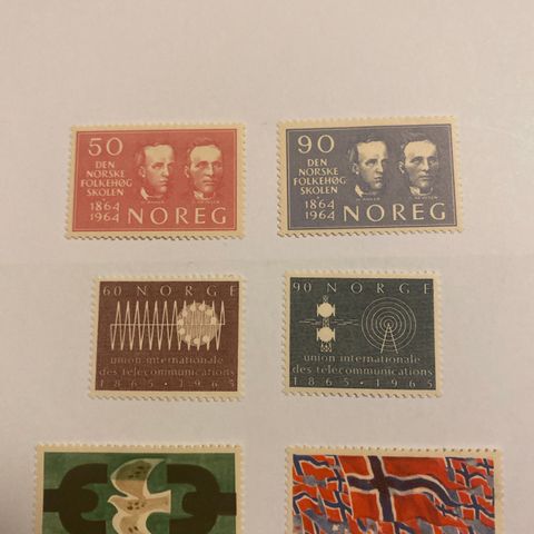 Norge  1964  NK** 558-563  Postfrisk