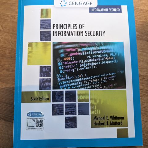 PRINCIPLES OF INFORMATION SECURITY