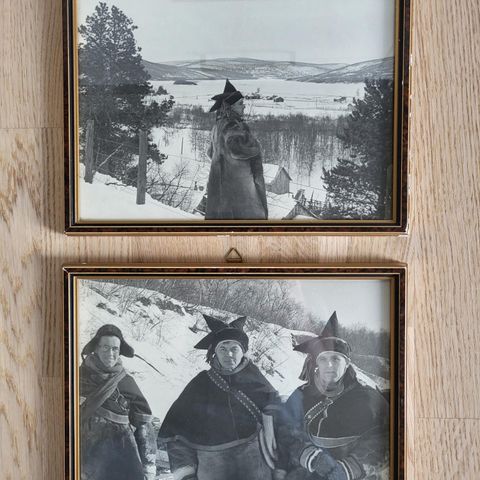 Gamle bilder av samere fra 30-40-tallet i rammer