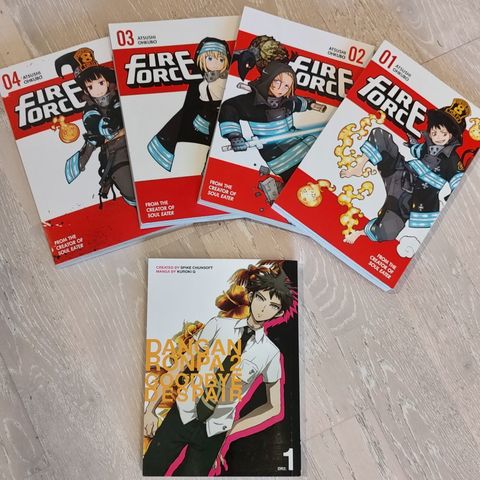 Fire force 1-4 og DR2 manga