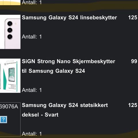 Samsung galaxy S24 tilbehør