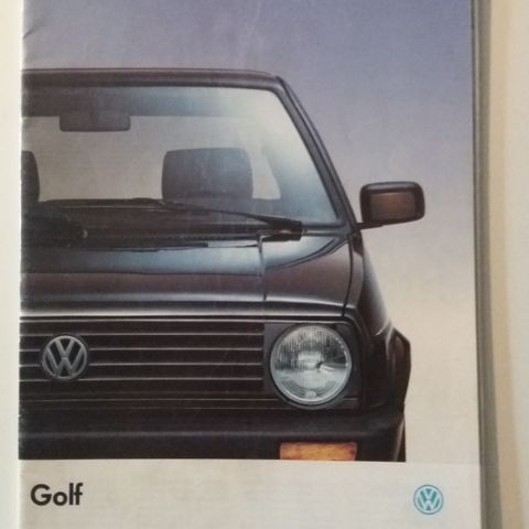 Volkswagen GOLF Mk 2 -brosjyre. (NORSK)